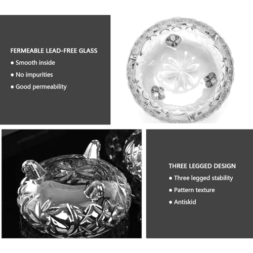 Icstm Ashtrays,Glass Ashtray With 3 Legged,Clear Crystal Ashtrays For Cigarettes And Cigar,Perfect For Indoor,Outdoor,Office,Ect thumb #2