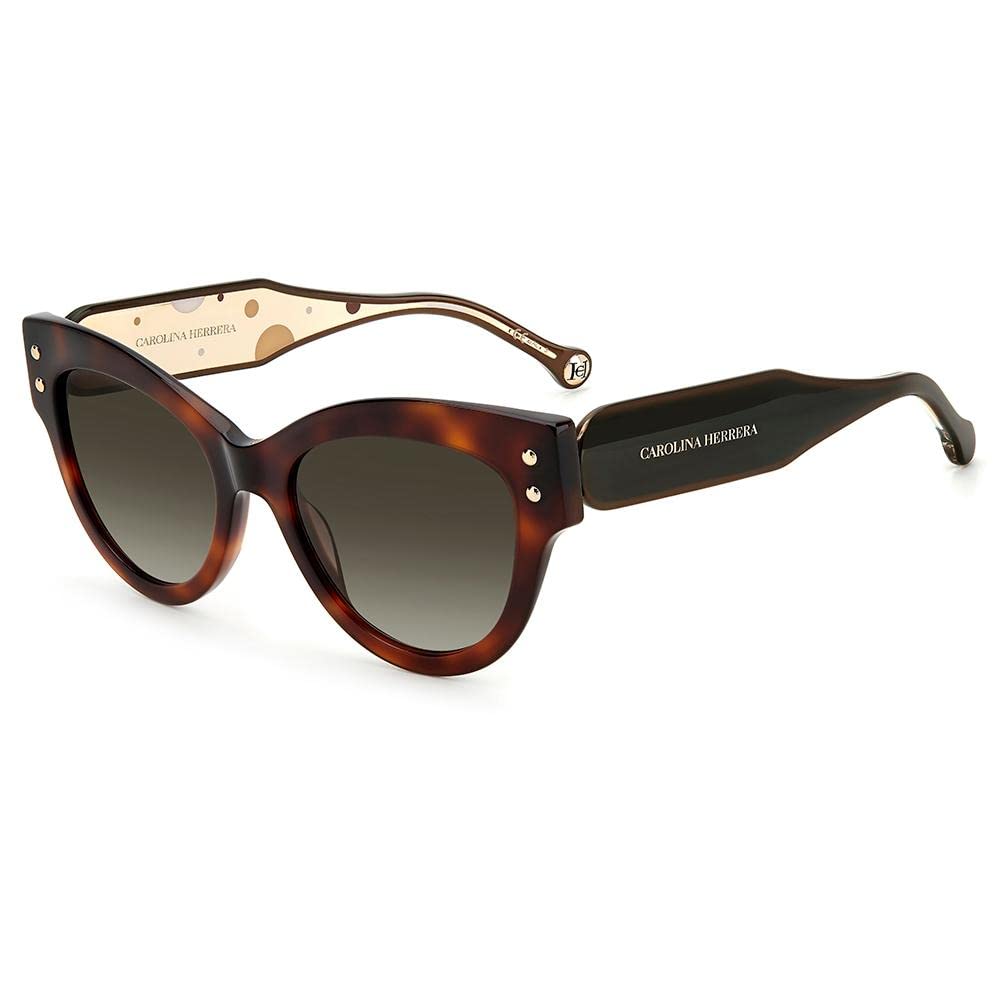 Brown Shaded Lens Cat Eye/Butterfly Sunglass Full-Rim Havana 2 Frame - 20497305L54Ha