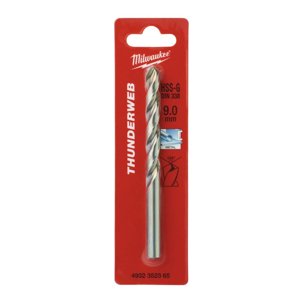 Milwaukee HSS-G THUNDERWEB Metal Drill Bit 9.0mm OL:125mm WL:81mm