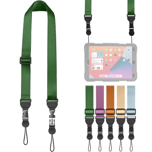 FIEIL Comfortable Shoulder Strap, Nylon Camera Strap, Adjustable Neck Strap for iPad, Cellphone Tablet, Camera, Laptop, Binocular, Luggage Bag (Dark Green Universal Lanyard)