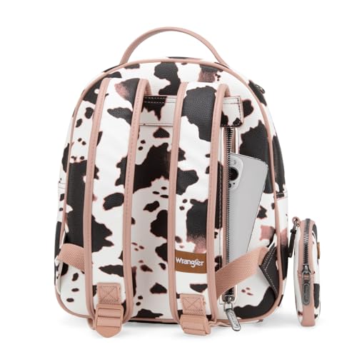 Image of Montana West Wrangler Cow Print Backpack Cute Daypacks Large Bookbag Purse for Women WG133-8603PK