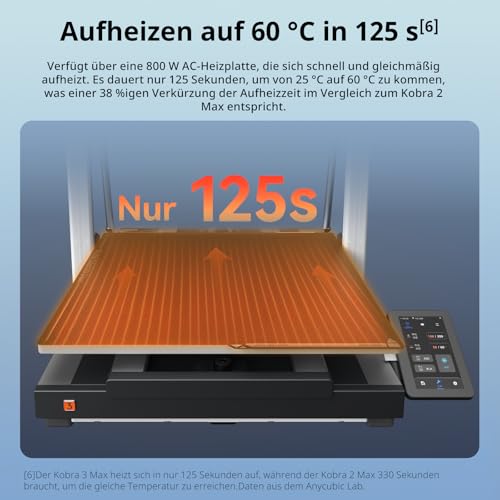 Anycubic Kobra 3 Max 3D-Drucker, 420x420x500 mm 600 mm/s Schnelles Drucken, Vollautomatische Kalibrierung, AI Intelligentes Drucken, Optionaler Mehrfarbendruck – Bild 6