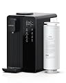 Ecoviva UV Reverse Osmosis System Countertop Water Filter, 7 Stage Ro Water Filtration, 3:1 Pure to Drain, Instant Heating Water Dispenser, TDS & Filter Life Monitor, Portable Water Purifier, Black