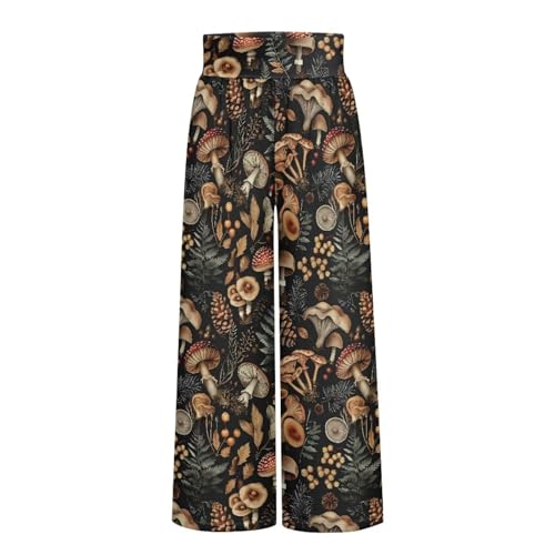 Wide Leg Pants for Women Palazzo Pants with Elastic Waistband Loose Lounge with Pockets