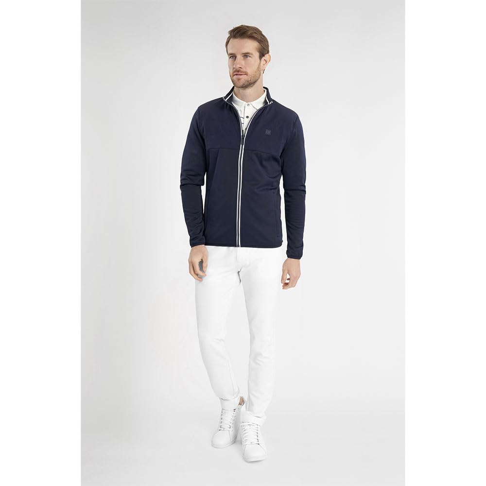 Calvin Klein Herren Atlantic Hybrid Stretch Golfpullover mit Reißverschluss