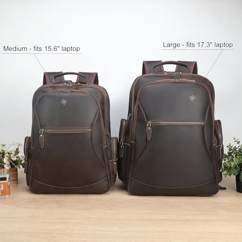 Mochila de cuero TIDING para laptop 17.3 pulgadas miniatura 6