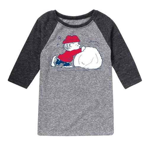 HYBRID APPAREL - Peanuts - Linus Snowball - Toddler & Youth Raglan Graphic T-Shirt