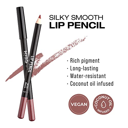 Image of Kiss New York Professional Slim Long-Wear Lip Liner Pencil, Matte Finish