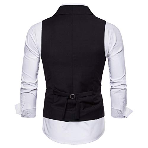 YFFUSHI Mens Slim Fit Dress Vest - Formal Turn Down Collar Premium Button Down Waistcoat3