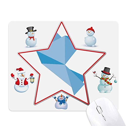 Tapis de souris Origami Pigeon de Noël et famille d'étoiles au design géométrique raffiné