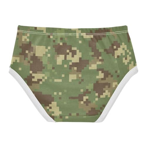 Camouflage Green Beige Brown Little Girl Panties Girls Underwear Toddlers Cotton Animal Briefs Girls Undies 2t2