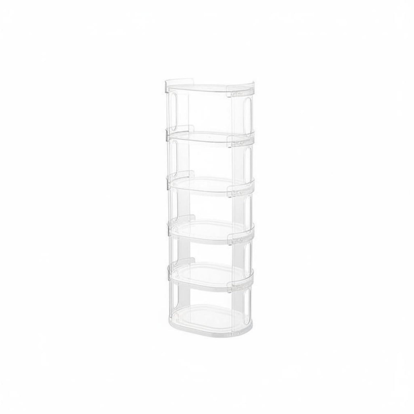 Sharplace Schuhregal Stapelbares Schuhregal Schuhständer Schuhablage Schuhorganizer Transparent Modular Kombinierbar für Absätze, Transparent, 6-Lagig, 31,5 X 24 X 86,5 Cm