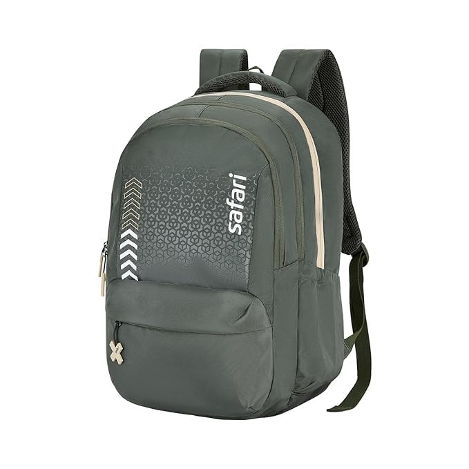 Safari Formal Laptop Backpack, Antitheft Pocket, 3 Compartments, Front Pocket, Smart Trolley Sleeve, Office Bag, College Backpack, Travel Bag, School Bag (Bonus 4 Olive)