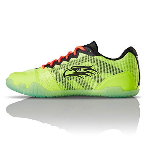 Salming Men's Hawk Squash/Handball Indoor Sports Shoes, SafetyYellow/Black, 7.52