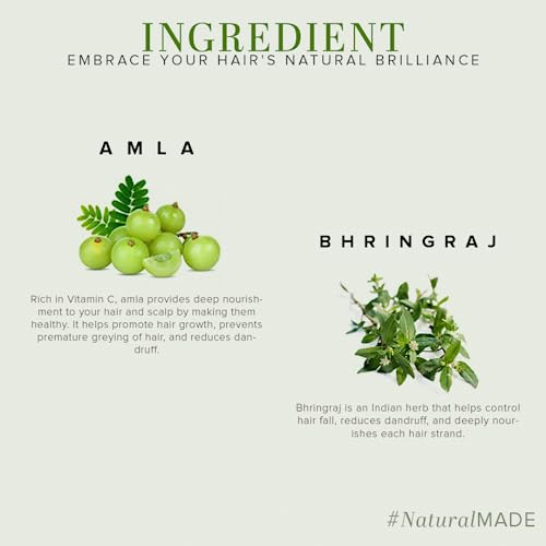 Khadi Natural Amla & Bhringraj Hair Combo (Shampoo, Conditioner) & Bhringraj Hair Oil|Strong & silky hair |Improves hair texture|210 ml each - Image 4