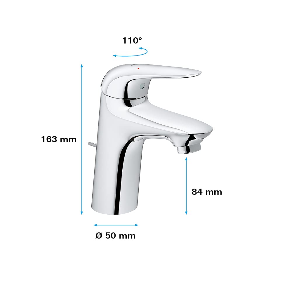 GROHE Mitigeur monocommande Lavabo Taille S Wave Chromé 32284001 (Import Allemagne)