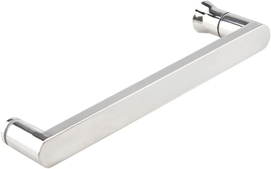 Shower door handles,Fashion Shower Door Handle Pull T Bar Door Lever Hardware Replacement Set | Bathroom Door Knobs for Interior Glass Doors | Polished Chrome Towel Bar Stainless Steel ( Color : Chrom