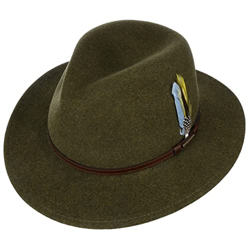 Stetson Newberg Vitafelt Traveller Hat Men Olive 7-7 1/8 #TOP2