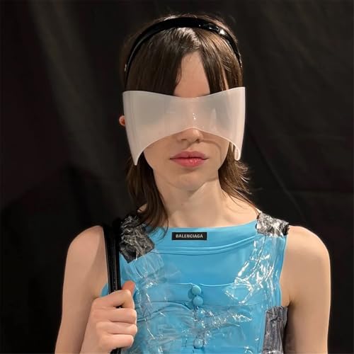 Oversized One-Piece Fashion Glasses Hanging Ear Bag Punk Future Technology Sense Fashion Glasses4