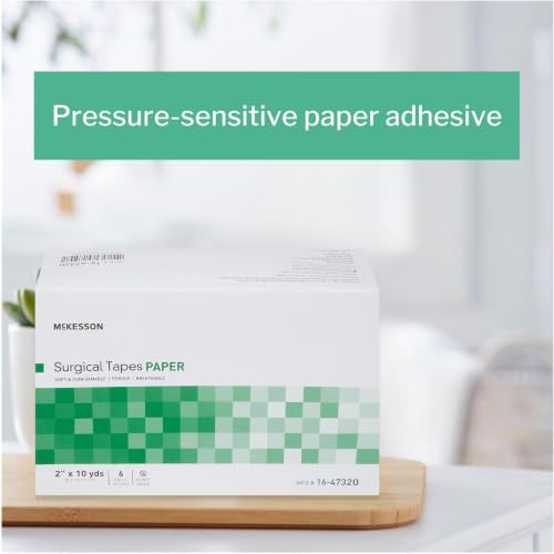 McKesson Surgical Tape, Non-Sterile, White, Paper, 10 yds, 2 in, 6 ct | Air and Moisture Permeable - image 3