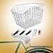 kowaku Bike Rear Basket Bicycle Storage Basket Fashion IRO Sturdy Bicyclecargo Container for Mountain Road Bikes Riding Accessories, Silver No Lid
