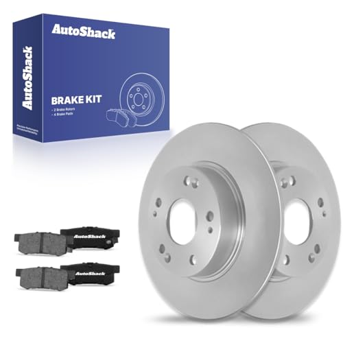 AutoShack Rear Brake Rotors Ceramic Brake Pads | Replacement for