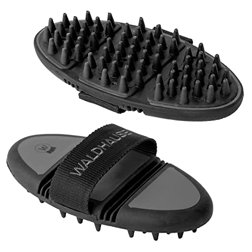 WALDHAUSEN Flex Massage-Striegel, schwarz/grau