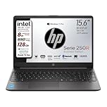 HP 250, Pc portatile notebook, Intel® N150, fino a 3.60 GHz 4Core, Ram 8Gb 3200MHz, SSD 128Gb, Display 15.6" HD Antiriflesso, Win 11 Pro, Lan Rj45 1 Gbit, Type-c, pronto All'uso, Garanzia Italia