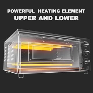 CROSSON Four électrique pour pizza 16 pouces, four à pizza électrique professionnel en acier inoxydable, 230 V/2 000 W, avec pierre et poignée, pour intérieur, restaurant, cuisine, maison, cuisine