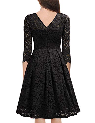 KOJOOIN Feestelijke jurk voor dames, jaren '50-jurk, avondjurk, vintage, baljurk, korte A-lijn, cocktailjurk (maat 34-48) (herbruikbare verpakking) - Image 3