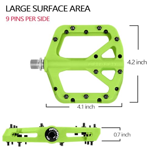 Pédales de VTT larges et légères en composite résistant avec axe de 1,4 cm - 3
