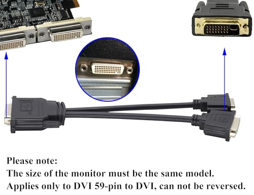Adaptateur DMS-59 vers DVI pour brancher deux écrans sur un PC fixe - 5