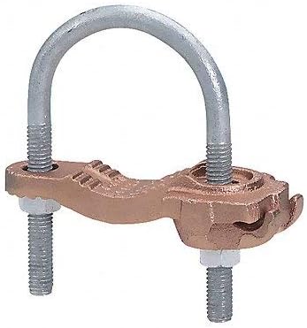 Pipe Ground Clamp, 4AWG, W 10In