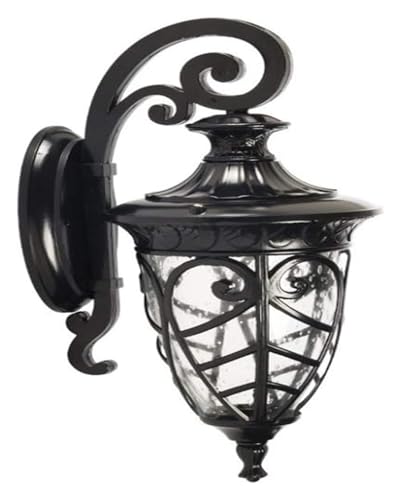 Applique murale extérieure étanche LED avec lanterne verre luminaire aluminium jardin