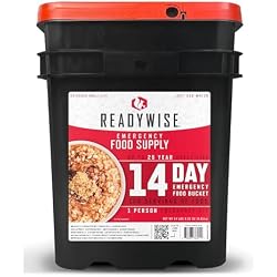 ReadyWise Emergency Food Supply - 14 Day, 150 Servings Emergency Freeze Dried Food Bucket, Protein Meals, Camping Essentials, Survival Kit, Disaster Prepping Supplies, up to 25 Year Shelf Life