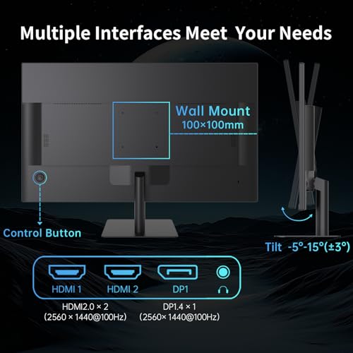 undefined KTC 32 Inch 2K Computer Monitor, IPS 1440p Monitor with Ultra-Thin Bezels, HDR10, Freesync/G-sync, HDMI/DP Ports, Tilt Adjustable, Eyecare, Ideal for Business, Office, and Casual Gaming の商品画像 7