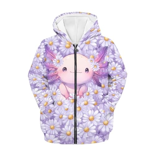 Kids Zipper Hoodies 6-16T Boys Girls Casual Zip Up Pullover Sweatshirt with Pockets Long Sleeve Active Wear Hooded