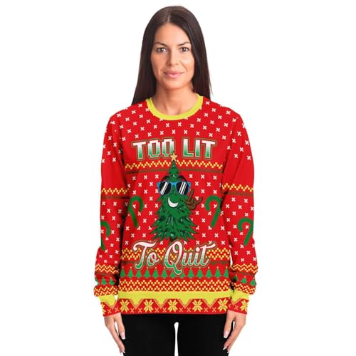 Too Lit to Quit Tree Sweatshirt, alternative view 3