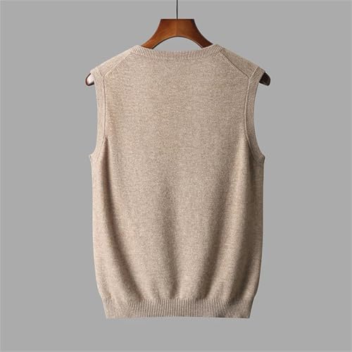 Men's Fall Winter Sweater Vest - Sleeveless, V-Neck, Pullover, Merino Wool, Solid Color3