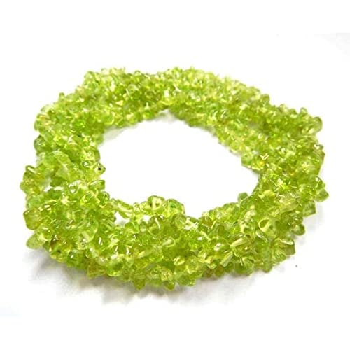Perles de péridot en pépites pour fabriquer des bijoux d'été d'inspiration bohème