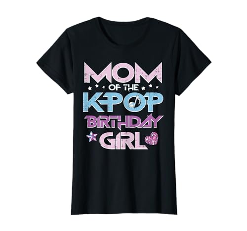 Mom of Kpop Birthday Girl Family Matching Bday Mama Women T-Shirt