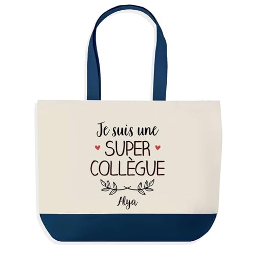 Sac de shopping bleu Alya grand format pour ne plus manquer de place aux courses