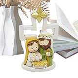 Ensemble de crèche de la Sainte Famille, ensemble de scène de la Nativité   Figurines miniatures de scène de crèche de naissance de Jésus, centre de table,Ensemble de figurines de la nativité de noël,