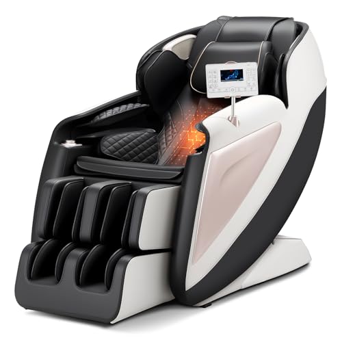 VEVOR Full Body Massage Chair, 3D Zero Gravity Recliner with SL Track, 18 Auto Modes, Heat, Foot Rollers, Armrest Control, LCD Display, 36 Airbags, Retractable Footrest