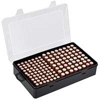 Xuerdon Batterie Aufbewahrungsbox, Batterie Box Für 134 Stk. AA & AAA Batterien, Tragbare Garage-Organisationsbox, Geeignet Für Zuhause, Küche, Lager (Batterien Nicht Enthalten)-Schwarz
