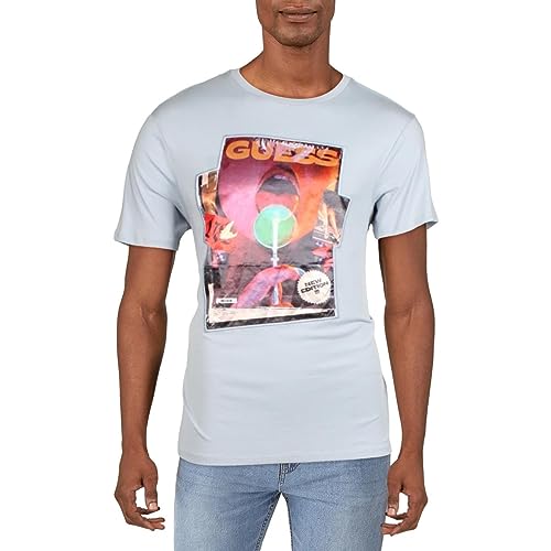 T-shirt GUESS homme en pur coton de qualité supérieure avec col rond chic