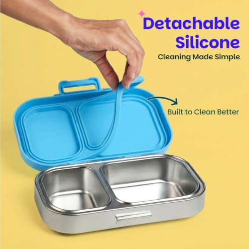 Image of Basil Bento Ace 2C Steel Lunch Box - Wiggly Woof
