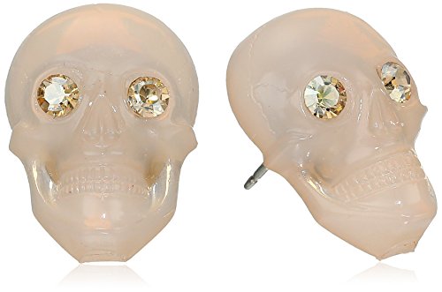 Tarina Tarantino "Classic" Nude Lucite Skull Post Earrings