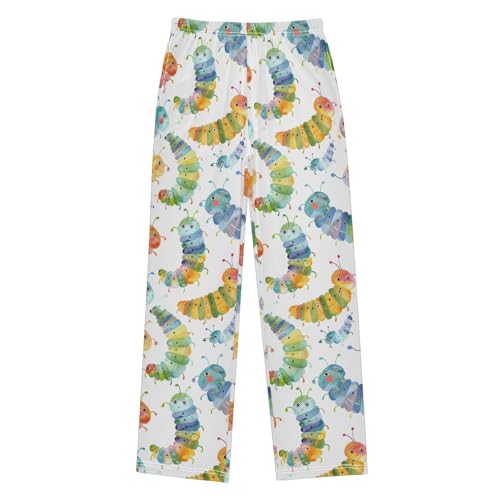 Pajama Pants Watercolor Caterpillar Long Sleep Pants Lounge Bottoms