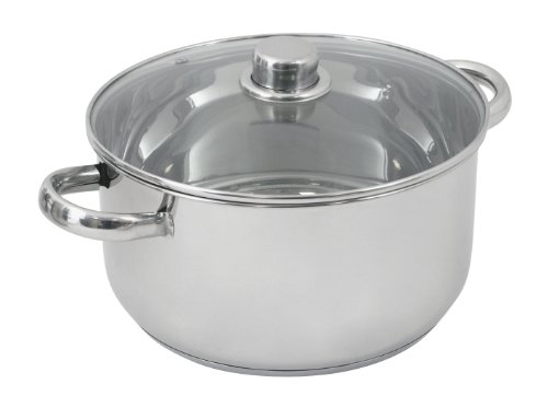 Crealys 502388 10 Liter Edelstahl-Kochtopf, 28 cm Durchmesser – Suppentopf mit Dampfgardeckel aus...